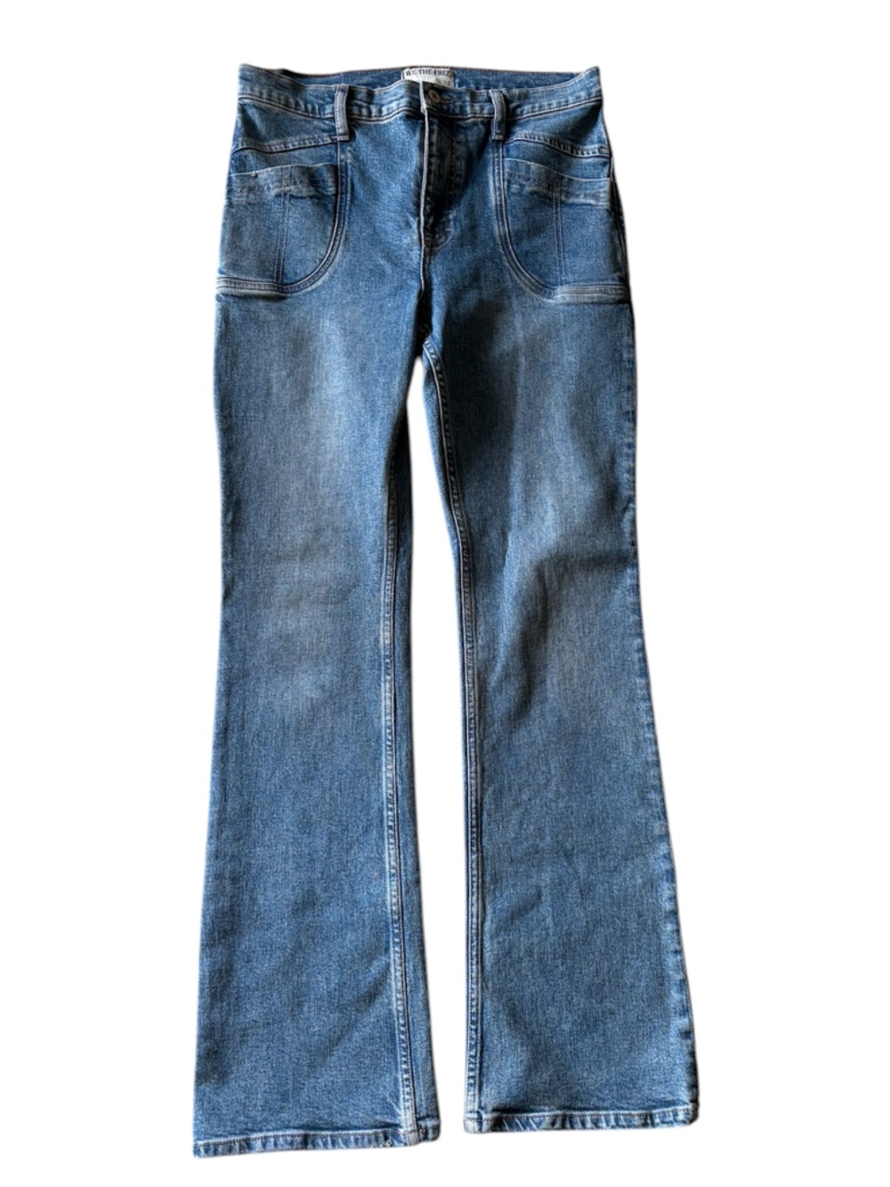 We The Free Aiden Slim Flare Blue Jeans Size 30 NWOT - Picture 2 of 15